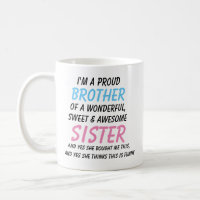 BROTHER MUG | From your awesome sister| Funny