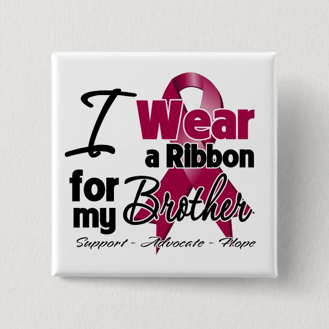 Brother - Multiple Myeloma Ribbon Button (Front)