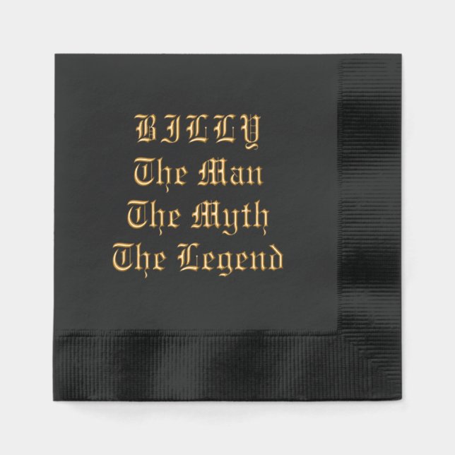 Brother Mythic Fantasy Funny Foil Napkins (Front)