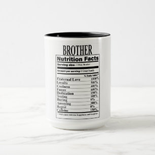 Brother Nutrition Facts Mug