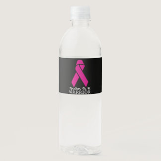 Brother of a Breast Cancer Warrior Water Bottle Label