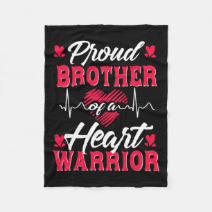 Brother Of A Heart Warrior Chd Awareness  Fleece Blanket