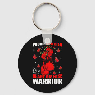 Brother Of A Heart Warrior Heart Disease Awareness Keychain