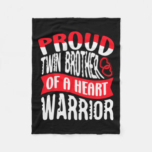 Brother Of A Heart Warrior Heart Disease Defect Ch Fleece Blanket