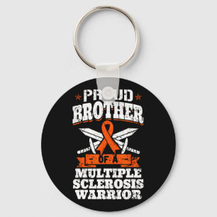 Brother Of A Multiple Sclerosis Warrior Ms Awarene Keychain