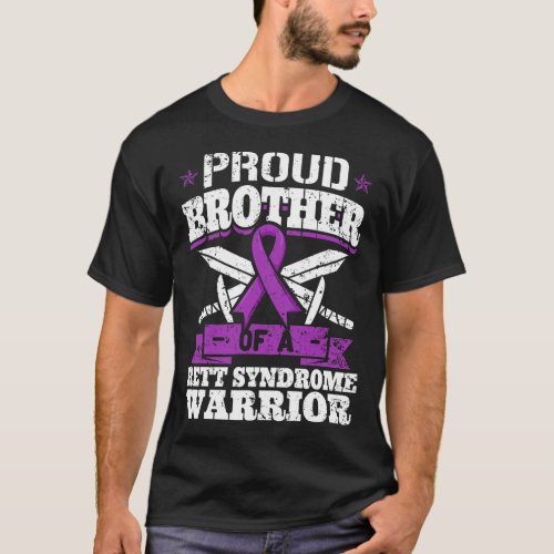 Brother Of A Rett Syndrome Warrior Rtt Awareness B T_Shirt