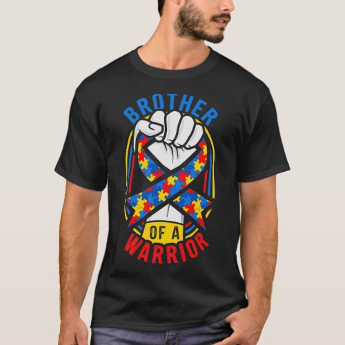 Brother of a Warrior Autism Awareness Matching T_Shirt