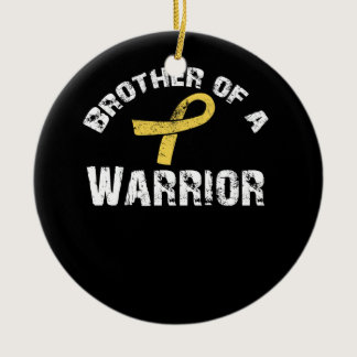 Brother of a Warrior Childhood Cancer Awareness Ceramic Ornament