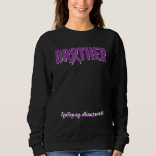 Brother of a Warrior Epilepsy Brother Purple Ribbo Sweatshirt