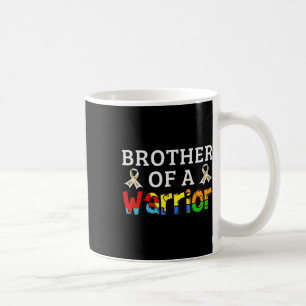 Brother Of A Warrior Family Support Autism Awarene Coffee Mug