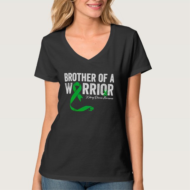 brother of a Warrior Kidney Disease Awareness T-Shirt (Front)