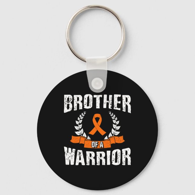 Brother Of A Warrior Leukemia Awareness  Keychain (Front)
