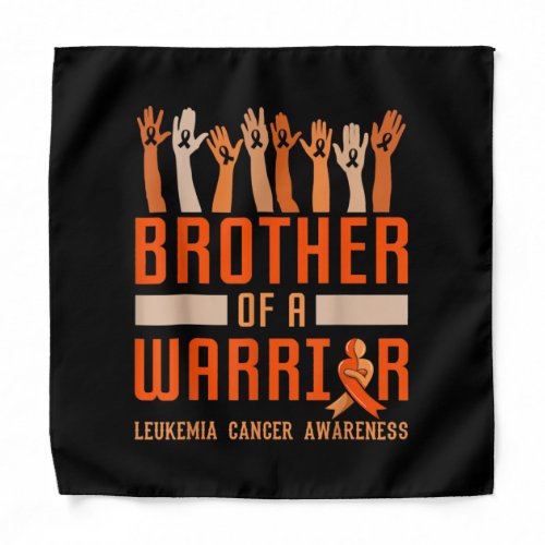 Brother Of A Warrior Leukemia Awareness Ribbon Bandana
