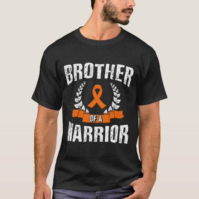 Brother Of A Warrior Leukemia Awareness  T-Shirt (Front)