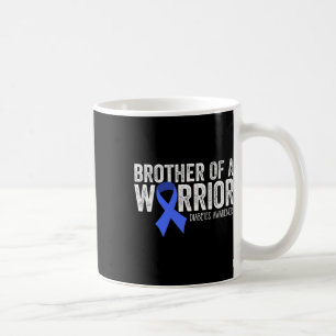 Brother Of A Warrior T1d Diabetic Blue Ribbon Supp Coffee Mug
