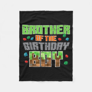 Brother Of Birthday Boy Xel Gamer Bday Party Boys Fleece Blanket