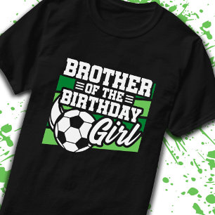 Brother of Birthday Girl Girls Soccer Birthday T-Shirt