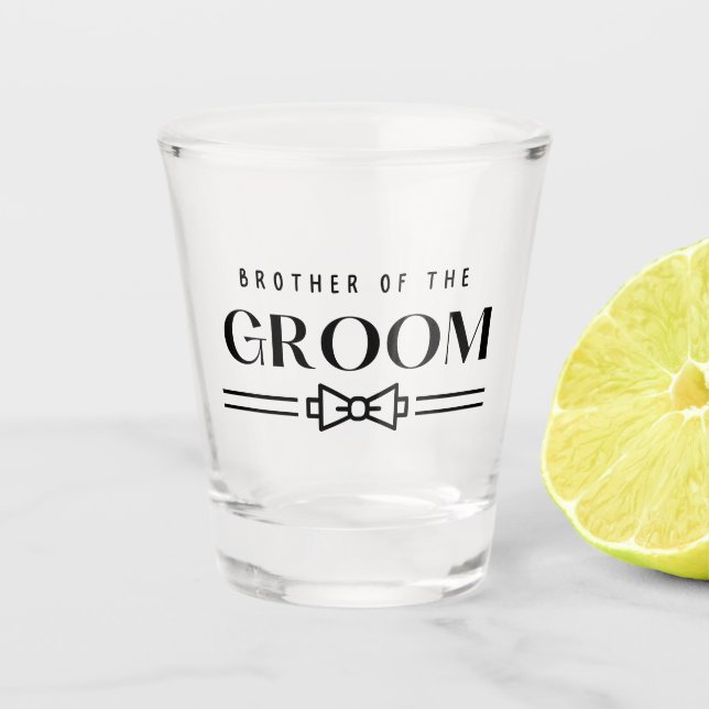 Brother of Groom Shot Glass (Front)