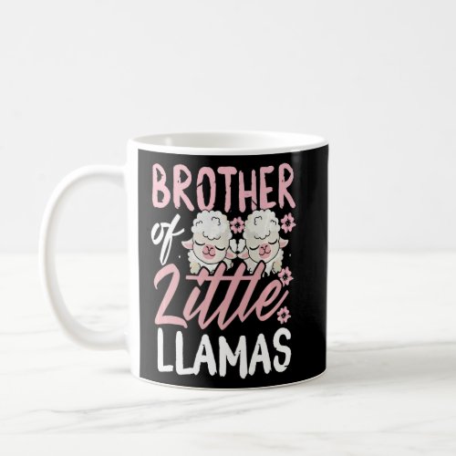 Brother of Little Llamas New Born Twin Girls Big B Coffee Mug