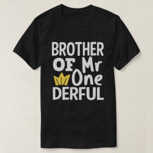 Brother of Mr Onederful 1st Birthday Party Matchin T-Shirt