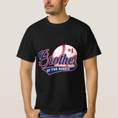 Brother of Rookie 1st Birthday Baseball Theme Matc T_Shirt