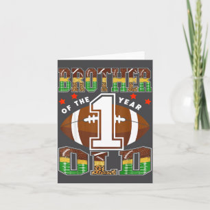 Brother Of The 1 Year Old Football First Birthday Card
