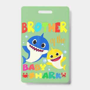 Brother Of The Baby Shark Birthday Brother Shark Badge
