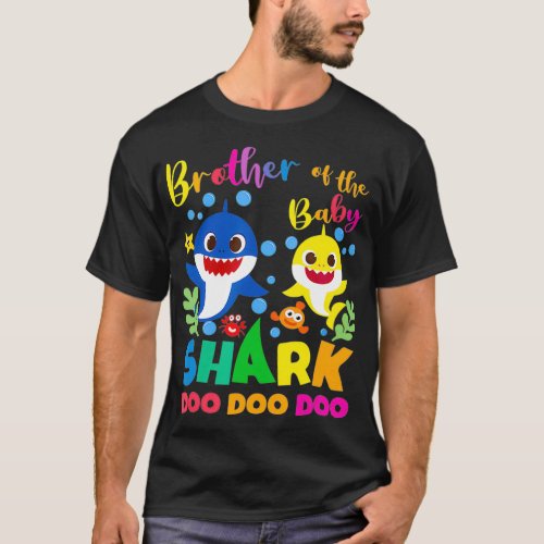 Brother Of The Baby Shark Birthday Brother Shark _ T_Shirt