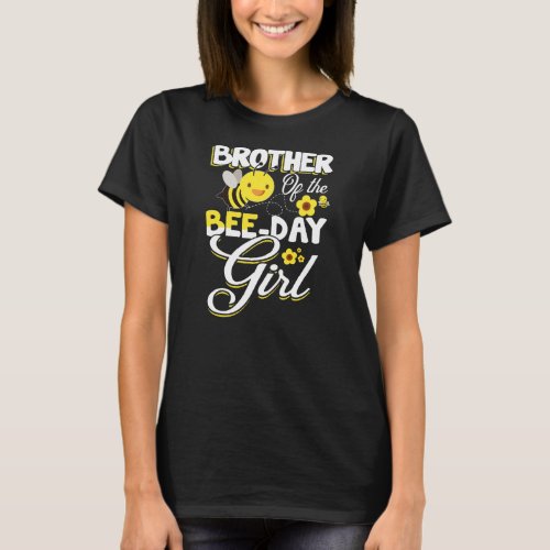 Brother of the Bee Day Girl Bee Birthday Party T_Shirt