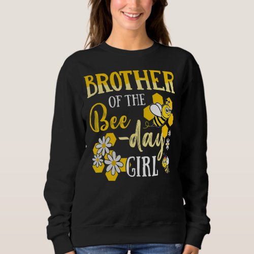 Brother Of The Bee Day Girl Hive Party Matching Bi Sweatshirt