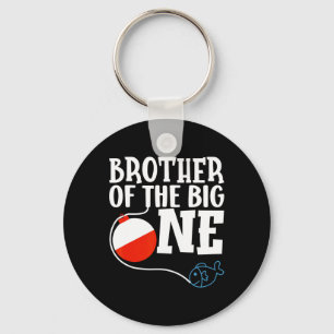 Brother Of The Big One Fishing Boy First Birthday Keychain