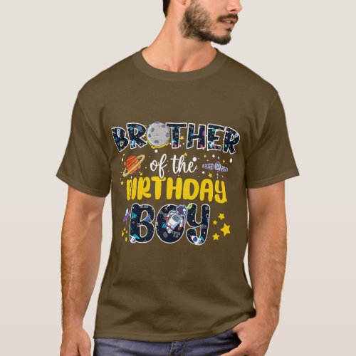 Brother Of The Birthday Boy 2nd Outer Space Outfit T_Shirt