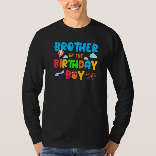 Brother Of The Birthday Boy Airplane Family Helico T_Shirt