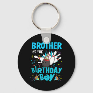 Brother Of The Birthday Boy Bowling Bowler Family Keychain