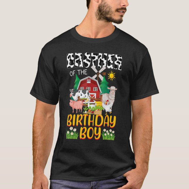Brother Of The Birthday Boy Cow Farm Barnyard Matc T-Shirt (Front)