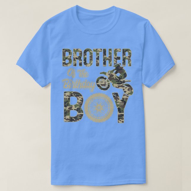 Brother of the Birthday Boy Dirt Bike 4th B-day Pa T-Shirt (Design Front)