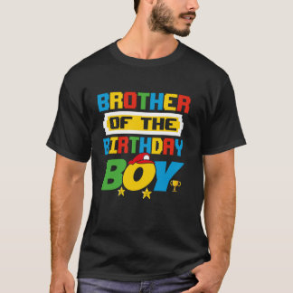 Brother Of The Birthday Boy Game Gaming Family Mat T-Shirt