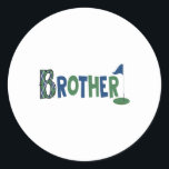Brother Of The Birthday Boy Hole In One Golf Sport Classic Round Sticker<br><div class="desc">Brother Of The Birthday Boy Hole In One Golf Sport Matching 2</div>