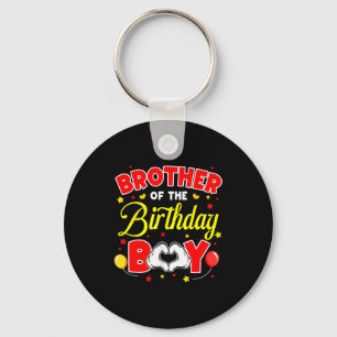 Brother Of The Birthday Boy Matching Family Party  Keychain