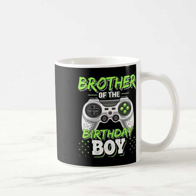 Brother Of The Birthday Boy Matching Video Game Bi Coffee Mug (Right)