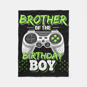Brother Of The Birthday Boy Matching Video Game Bi Fleece Blanket