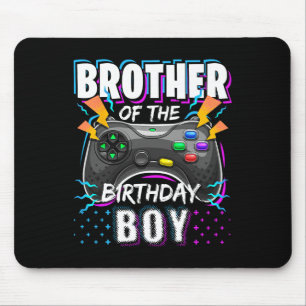 Brother Of The Birthday Boy Matching Video Game Bi Mouse Pad