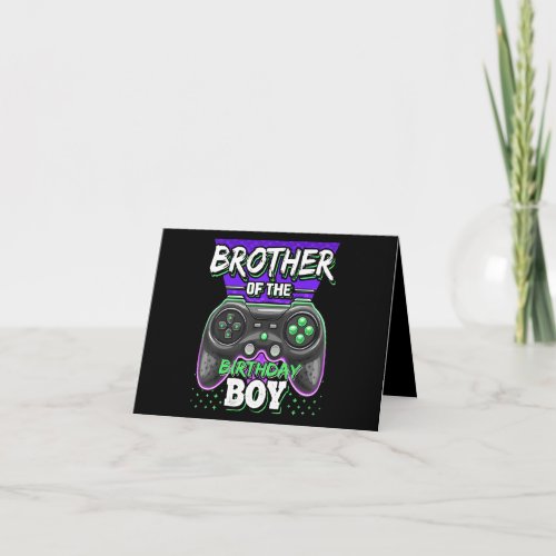 Brother of the Birthday Boy Matching Video Game Card