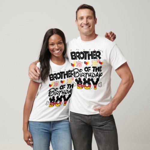 Brother Of The Birthday Boy Mouse Family Matching  T_Shirt