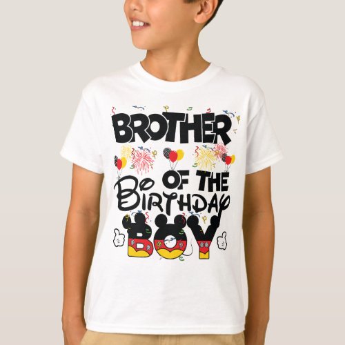 Brother Of The Birthday Boy Mouse Family Matching  T_Shirt