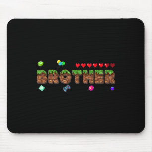 Brother Of The Birthday Boy Pixel Game Matching Fa Mouse Pad