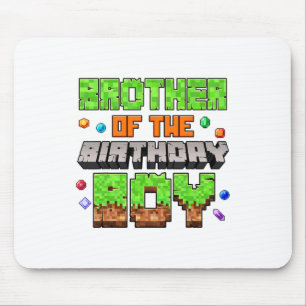 Brother Of The Birthday Boy Pixel Gaming Video Gam Mouse Pad
