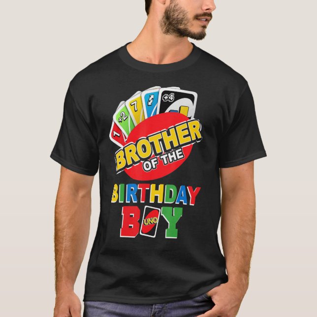 Brother of the Birthday Boy Shirt Uno Daddy Papa F (Front)