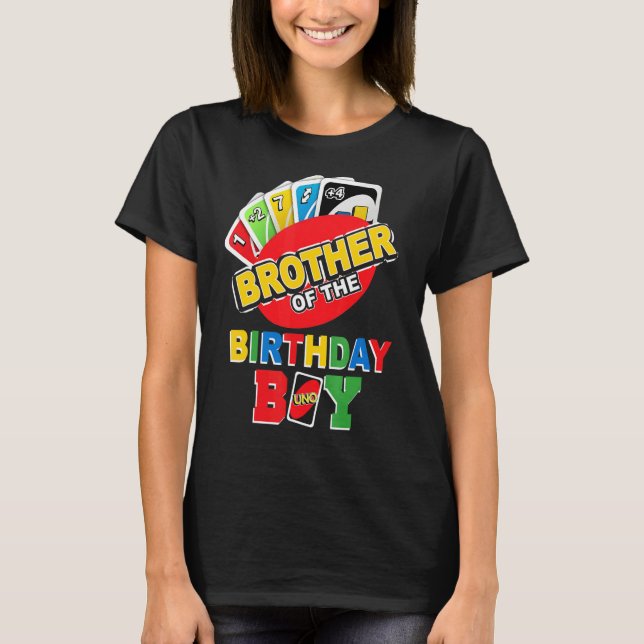Brother of the Birthday Boy Shirt Uno Daddy Papa F (Front)