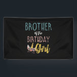 Brother Of The Birthday Girl Brother Gifts Unicorn Banner<br><div class="desc">Brother Of The Birthday Girl Brother Gifts Unicorn Birthday T-Shirt</div>